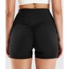 imageYEOREO Workout Biker Shorts for Women 42quot No Front Seam Ericane Scrunch Butt Lifting V High Waist Drawstring Gym Yoga ShortsBlack