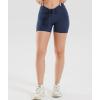 imageYEOREO Workout Biker Shorts for Women 42quot No Front Seam Ericane Scrunch Butt Lifting V High Waist Drawstring Gym Yoga ShortsNavy