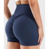 imageYEOREO Workout Biker Shorts for Women 42quot No Front Seam Ericane Scrunch Butt Lifting V High Waist Drawstring Gym Yoga ShortsNavy