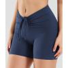 imageYEOREO Workout Biker Shorts for Women 42quot No Front Seam Ericane Scrunch Butt Lifting V High Waist Drawstring Gym Yoga ShortsNavy