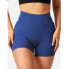 imageYEOREO Workout Biker Shorts for Women Athletic Scrunch Butt High Waisted Running Gym Shorts Yoga Tummy Control SpandexBlue