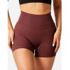 imageYEOREO Workout Biker Shorts for Women Athletic Scrunch Butt High Waisted Running Gym Shorts Yoga Tummy Control SpandexBurgundy