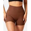 imageYEOREO Workout Biker Shorts for Women Athletic Scrunch Butt High Waisted Running Gym Shorts Yoga Tummy Control SpandexCherry Mahogany