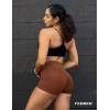 imageYEOREO Workout Biker Shorts for Women Athletic Scrunch Butt High Waisted Running Gym Shorts Yoga Tummy Control SpandexCherry Mahogany