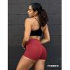 imageYEOREO Workout Biker Shorts for Women Athletic Scrunch Butt High Waisted Running Gym Shorts Yoga Tummy Control SpandexMaroon
