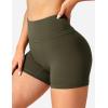 imageYEOREO Workout Biker Shorts for Women Athletic Scrunch Butt High Waisted Running Gym Shorts Yoga Tummy Control SpandexMilitary Olive