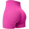 imageYEOREO Seamless High Waisted Shorts for Women Smile Contour Biker Shorts Gym Yoga WorkoutSolid Magenta