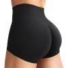 imageYEOREO Womens Biker Shorts 25quot No Front Seam Elysina High Waist Hidden Scrunch Workout Gym Yoga Running ShortsBlack