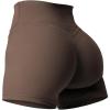 imageYEOREO Workout Biker Shorts for Women Athletic Scrunch Butt High Waisted Running Gym Shorts Yoga Tummy Control SpandexCoffee