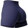 imageYEOREO Workout Biker Shorts for Women Athletic Scrunch Butt High Waisted Running Gym Shorts Yoga Tummy Control SpandexNavy Blue