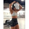 imageYEOREO Scrunch Workout Shorts Butt Lifting Jada Shorts Tie Dye Seamless Gym Biker Screen Print 36quot Training ShortsBlack