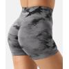 imageYEOREO Scrunch Workout Shorts Butt Lifting Jada Shorts Tie Dye Seamless Gym Biker Screen Print 36quot Training ShortsBlack Grey