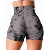 imageYEOREO Scrunch Workout Shorts Butt Lifting Jada Shorts Tie Dye Seamless Gym Biker Screen Print 36quot Training ShortsBlack Marble