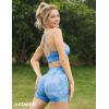 imageYEOREO Scrunch Workout Shorts Butt Lifting Jada Shorts Tie Dye Seamless Gym Biker Screen Print 36quot Training ShortsBlue