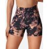 imageYEOREO Scrunch Workout Shorts Butt Lifting Jada Shorts Tie Dye Seamless Gym Biker Screen Print 36quot Training ShortsBrown