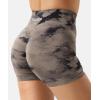 imageYEOREO Scrunch Workout Shorts Butt Lifting Jada Shorts Tie Dye Seamless Gym Biker Screen Print 36quot Training ShortsBrown Marble