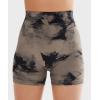 imageYEOREO Scrunch Workout Shorts Butt Lifting Jada Shorts Tie Dye Seamless Gym Biker Screen Print 36quot Training ShortsBrown Marble
