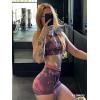 imageYEOREO Scrunch Workout Shorts Butt Lifting Jada Shorts Tie Dye Seamless Gym Biker Screen Print 36quot Training ShortsChestnut