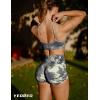 imageYEOREO Scrunch Workout Shorts Butt Lifting Jada Shorts Tie Dye Seamless Gym Biker Screen Print 36quot Training ShortsGrey Beige