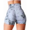imageYEOREO Scrunch Workout Shorts Butt Lifting Jada Shorts Tie Dye Seamless Gym Biker Screen Print 36quot Training ShortsGrey Blue