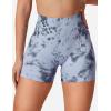 imageYEOREO Scrunch Workout Shorts Butt Lifting Jada Shorts Tie Dye Seamless Gym Biker Screen Print 36quot Training ShortsGrey Blue