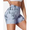 imageYEOREO Scrunch Workout Shorts Butt Lifting Jada Shorts Tie Dye Seamless Gym Biker Screen Print 36quot Training ShortsGrey Blue