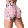 imageYEOREO Scrunch Workout Shorts Butt Lifting Jada Shorts Tie Dye Seamless Gym Biker Screen Print 36quot Training ShortsPink