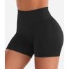 imageYEOREO Workout Shorts Women 45quot Biker Gym Shorts Suthleah Tummy Control Seamless Scrunch Butt Lifting Running Yoga ShortsBlack
