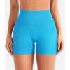 imageYEOREO Workout Shorts Women 45quot Biker Gym Shorts Suthleah Tummy Control Seamless Scrunch Butt Lifting Running Yoga ShortsBright Blue