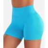imageYEOREO Workout Shorts Women 45quot Biker Gym Shorts Suthleah Tummy Control Seamless Scrunch Butt Lifting Running Yoga ShortsBright Blue