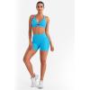 imageYEOREO Workout Shorts Women 45quot Biker Gym Shorts Suthleah Tummy Control Seamless Scrunch Butt Lifting Running Yoga ShortsBright Blue