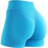 imageYEOREO Workout Shorts Women 45quot Biker Gym Shorts Suthleah Tummy Control Seamless Scrunch Butt Lifting Running Yoga ShortsBright Blue