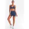 imageYEOREO Workout Shorts Women 45quot Biker Gym Shorts Suthleah Tummy Control Seamless Scrunch Butt Lifting Running Yoga ShortsDeep Blue