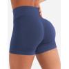 imageYEOREO Workout Shorts Women 45quot Biker Gym Shorts Suthleah Tummy Control Seamless Scrunch Butt Lifting Running Yoga ShortsDeep Blue