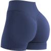 imageYEOREO Workout Shorts Women 45quot Biker Gym Shorts Suthleah Tummy Control Seamless Scrunch Butt Lifting Running Yoga ShortsDeep Blue