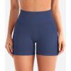imageYEOREO Workout Shorts Women 45quot Biker Gym Shorts Suthleah Tummy Control Seamless Scrunch Butt Lifting Running Yoga ShortsDeep Blue
