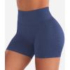 imageYEOREO Workout Shorts Women 45quot Biker Gym Shorts Suthleah Tummy Control Seamless Scrunch Butt Lifting Running Yoga ShortsDeep Blue