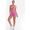 imageYEOREO Workout Shorts Women 45quot Biker Gym Shorts Suthleah Tummy Control Seamless Scrunch Butt Lifting Running Yoga ShortsPink