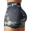 imageYEOREO Scrunch Workout Shorts Butt Lifting Jada Shorts Tie Dye Seamless Gym Biker Screen Print 36quot Training ShortsGrey Beige