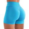 imageYEOREO Workout Shorts Women 45quot Biker Gym Shorts Suthleah Tummy Control Seamless Scrunch Butt Lifting Running Yoga ShortsBright Blue