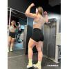 imageYEOREO Women Seamless Scrunch Workout Shorts High Waisted Intensify Running Gym Yoga WorkoutBlack