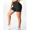 imageYEOREO Women Seamless Scrunch Workout Shorts High Waisted Intensify Running Gym Yoga WorkoutBlack