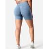 imageYEOREO Women Seamless Scrunch Workout Shorts High Waisted Intensify Running Gym Yoga WorkoutFrench Blue
