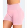 imageYEOREO Women Seamless Scrunch Workout Shorts High Waisted Intensify Running Gym Yoga WorkoutPink Solid