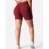 imageYEOREO Women Seamless Scrunch Workout Shorts High Waisted Intensify Running Gym Yoga WorkoutScarlet