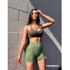 imageYEOREO Women Seamless Scrunch Workout Shorts High Waisted Intensify Running Gym Yoga WorkoutSolid Green