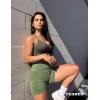 imageYEOREO Women Seamless Scrunch Workout Shorts High Waisted Intensify Running Gym Yoga WorkoutSolid Green