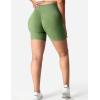 imageYEOREO Women Seamless Scrunch Workout Shorts High Waisted Intensify Running Gym Yoga WorkoutSolid Green