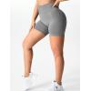 imageYEOREO Women Seamless Scrunch Workout Shorts High Waisted Intensify Running Gym Yoga WorkoutSolid Grey