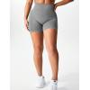 imageYEOREO Women Seamless Scrunch Workout Shorts High Waisted Intensify Running Gym Yoga WorkoutSolid Grey